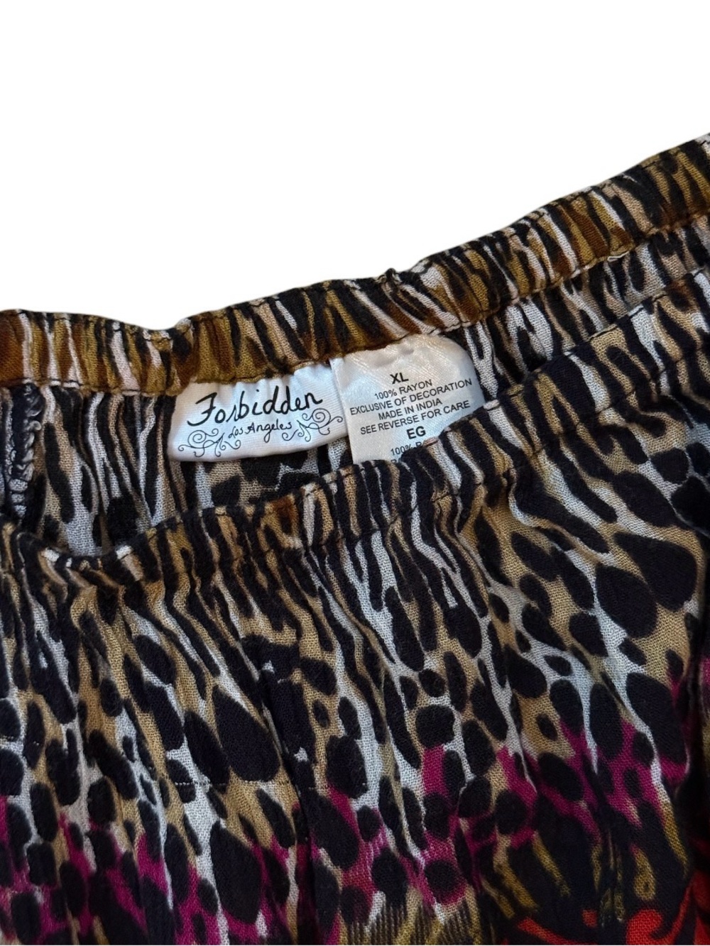 Mixed-Print Tiered Maxi Skirt in Red, Pink & Cream - Picture 3 of 3